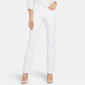 NYDJ Marilyn Straight Jeans - Optic White - Size 8